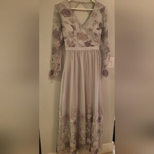 Chi Chi Long Floral Embroidered Dress